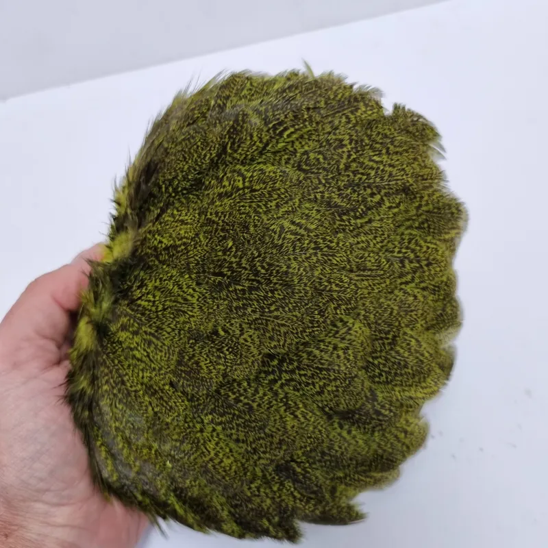 Whiting Coq de Leon Hen Saddle in Speckled Fl.Green Chartreuse-8